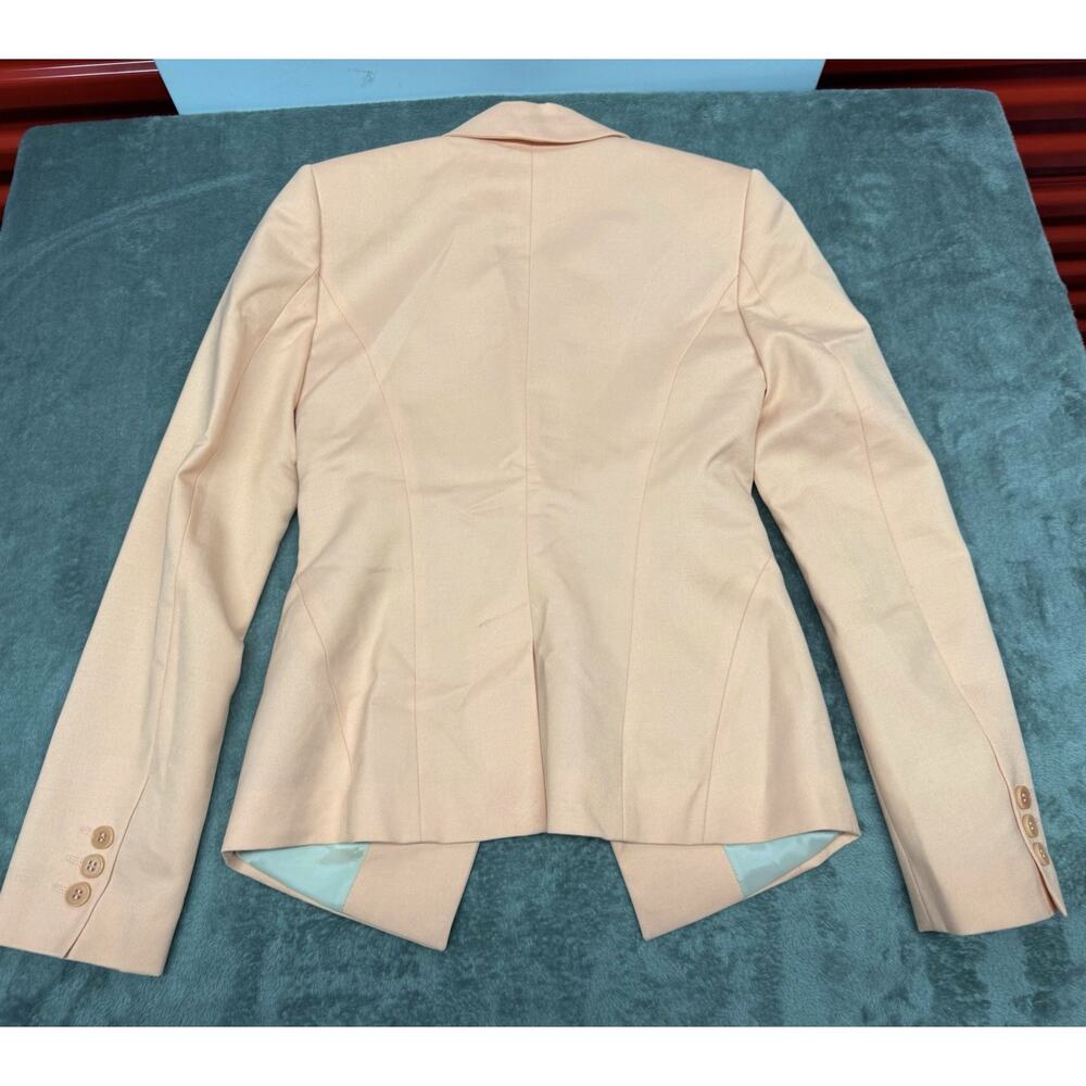 Reiss Santor Peach Wool Blend Seamed One Button Blazer US 2 - Picture 8 of 11